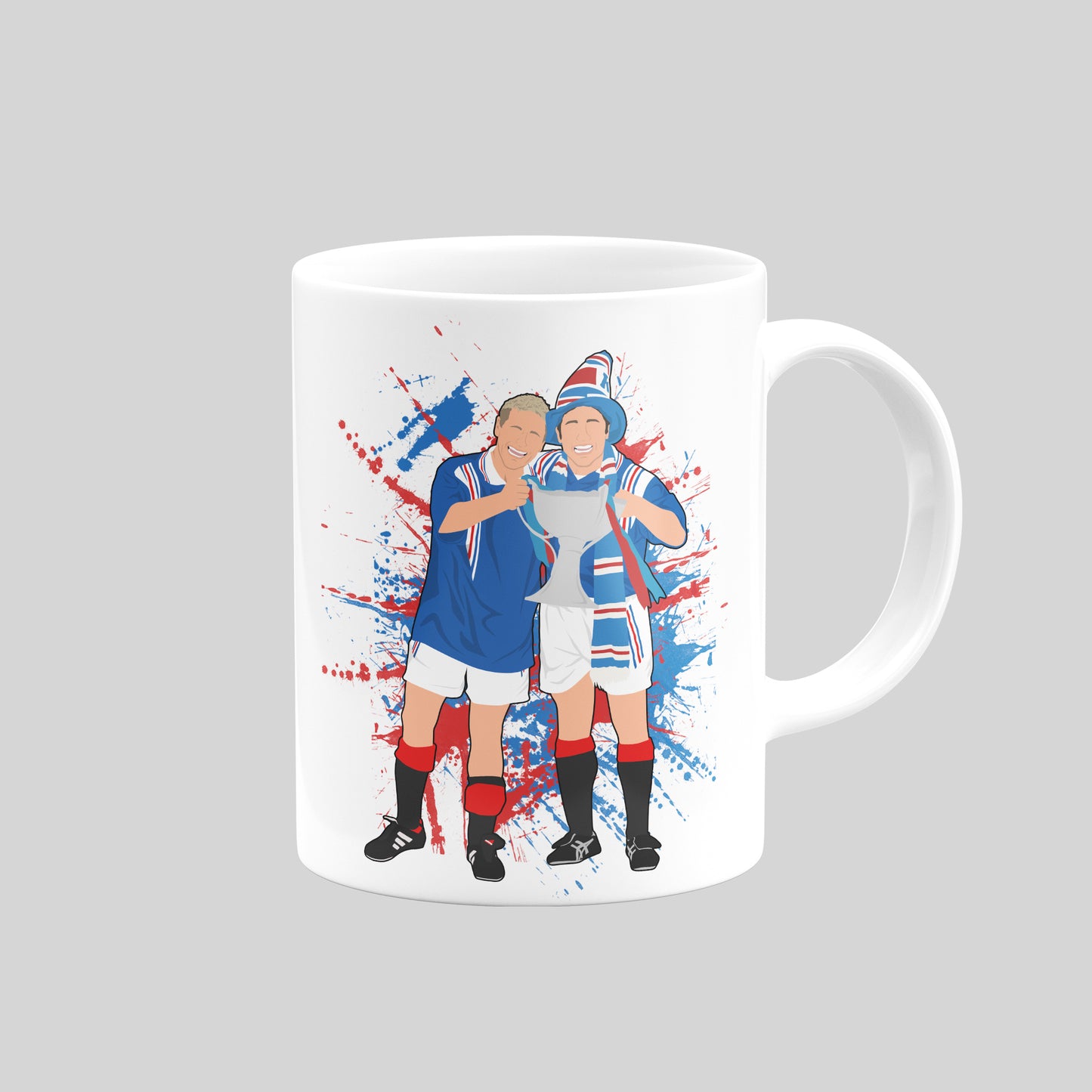 Ally McCoist & Paul Gascoigne Mug – Rangers Trophy Celebration Design