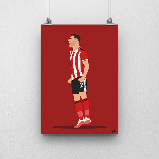 George Baldock Print – Sheffield United Football Artwork