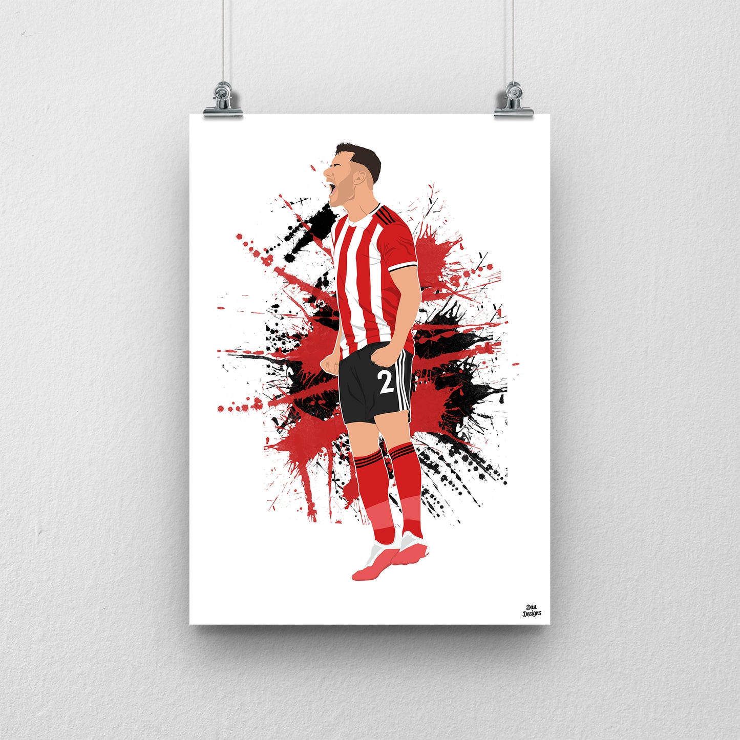 George Baldock Print – Sheffield United Football Artwork