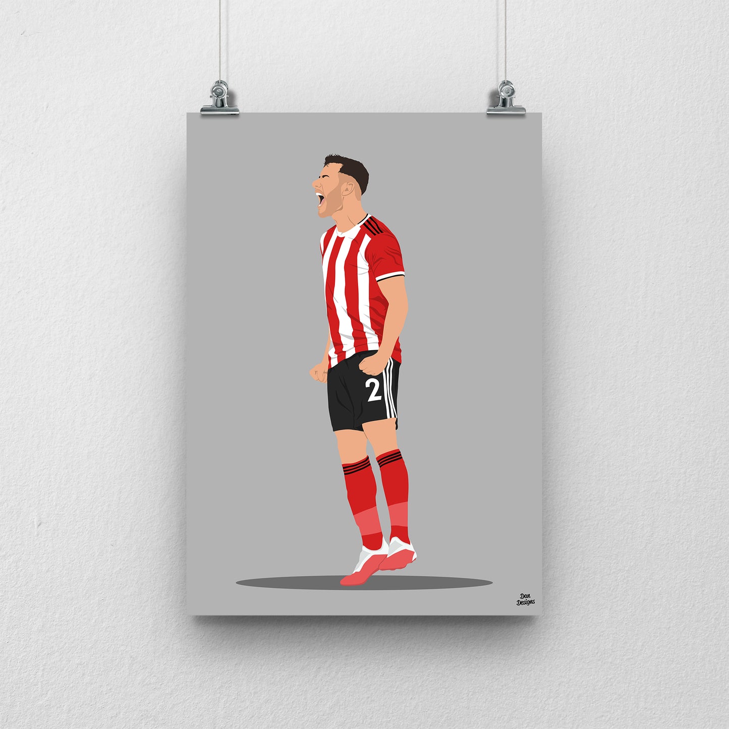 George Baldock Print – Sheffield United Football Artwork