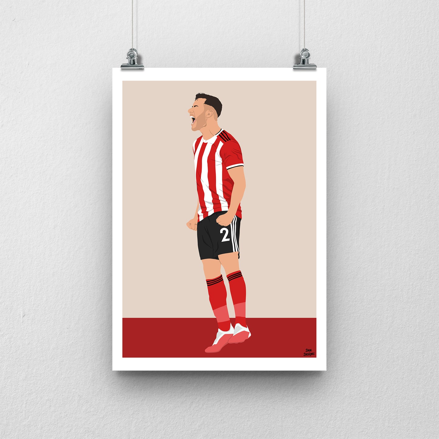 George Baldock Print – Sheffield United Football Artwork