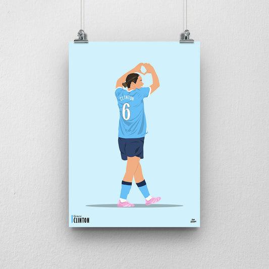 Grace Clinton Man City Print