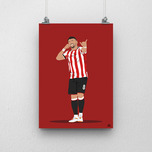 Gustavo Hamer Print – Sheffield United Football Artwork