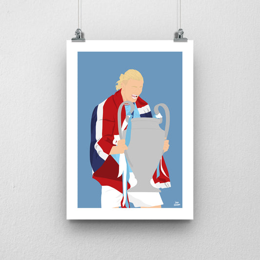 Erling Haaland Trophy Print