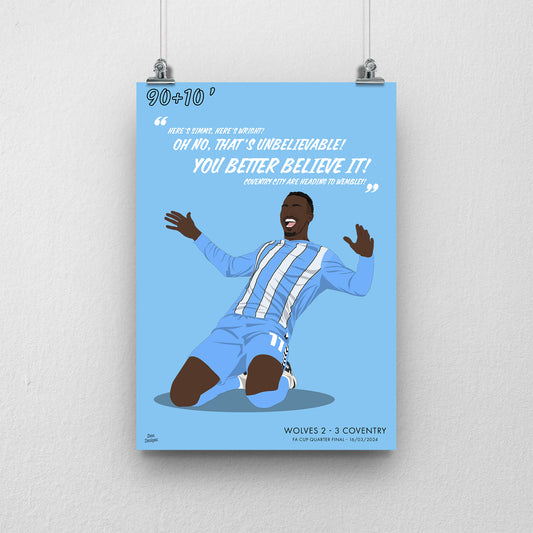 Haji Wright Print – Coventry City FA Cup Winner