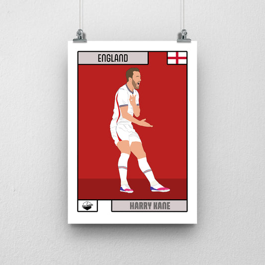 Harry Kane Print – England World Cup 2026 Artwork