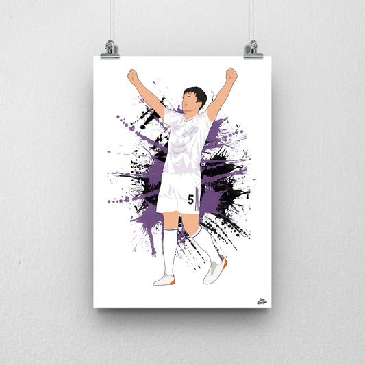 Harry Maguire Manchester United Print – Goal Celebration Football Artwork