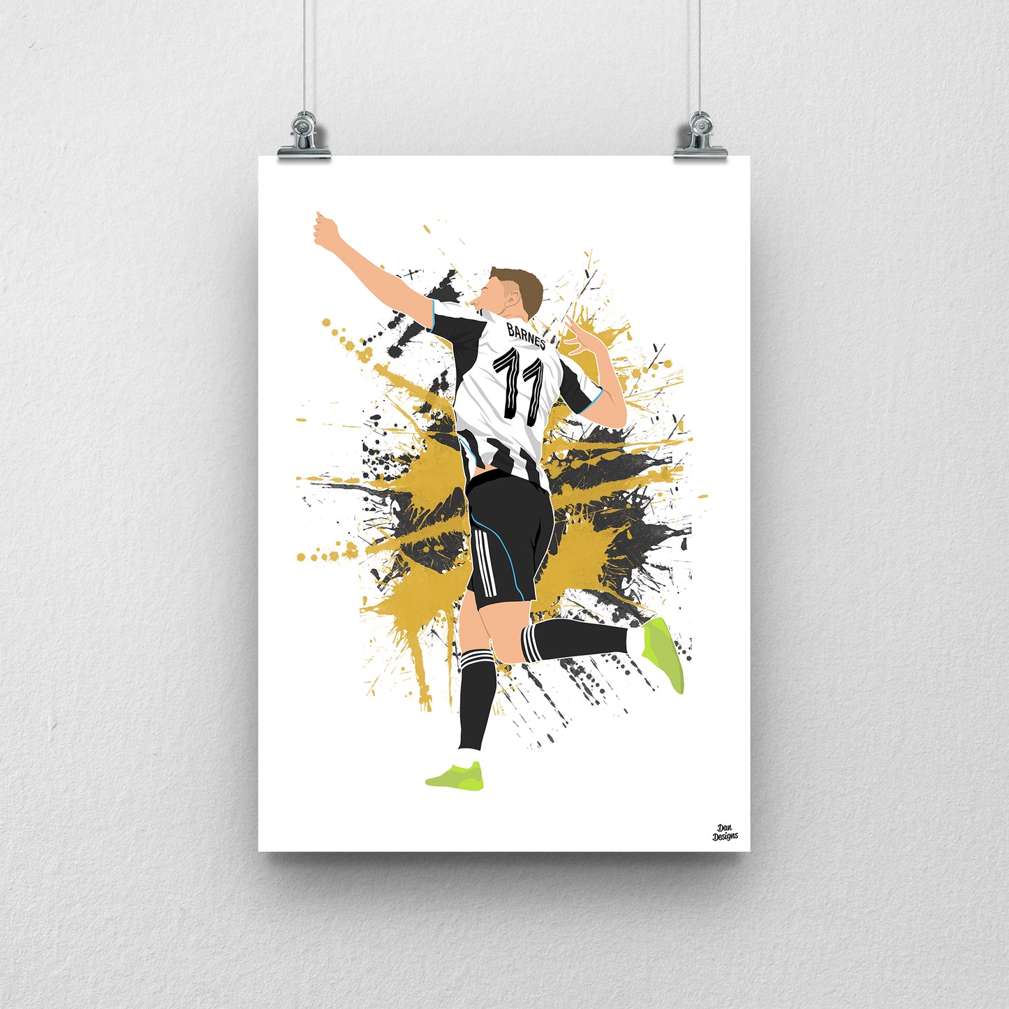 Harvey Barnes Print – Newcastle United Football Artwork