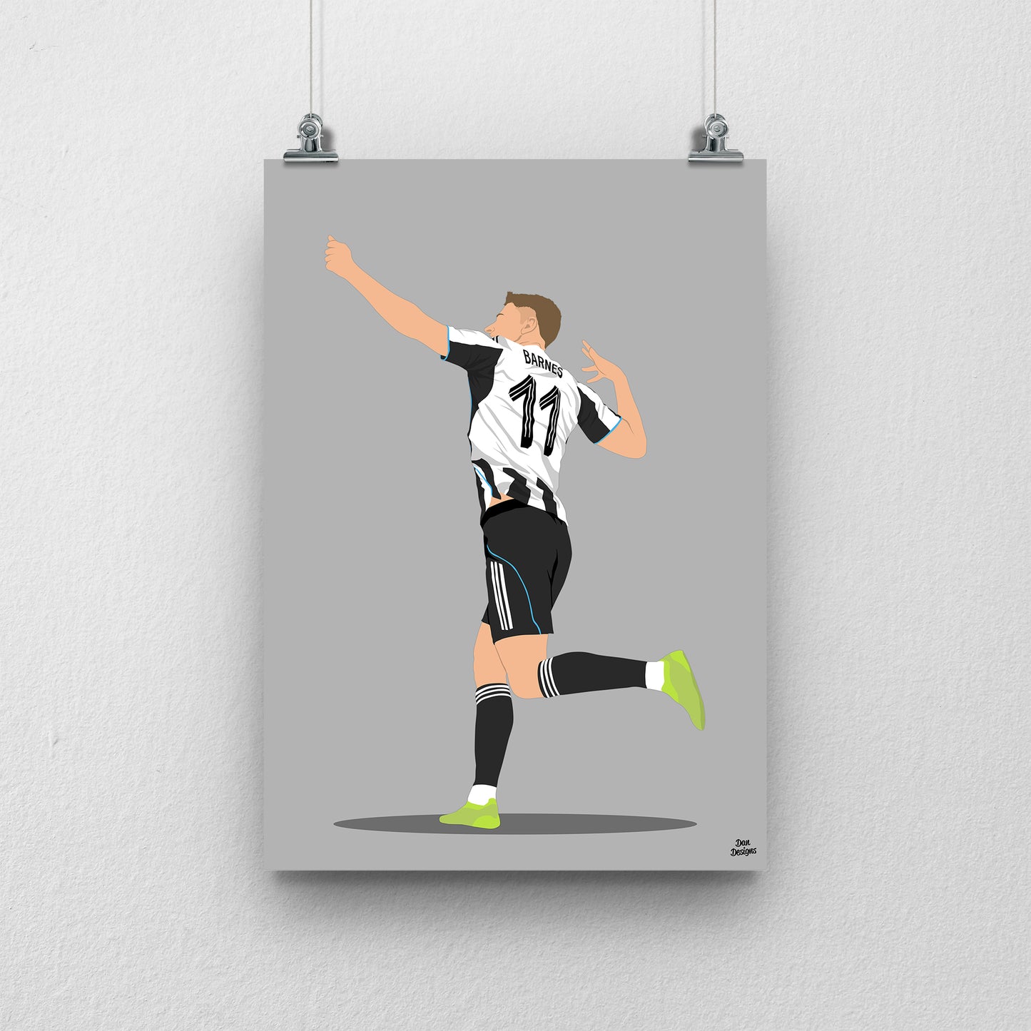 Harvey Barnes Print – Newcastle United Football Artwork