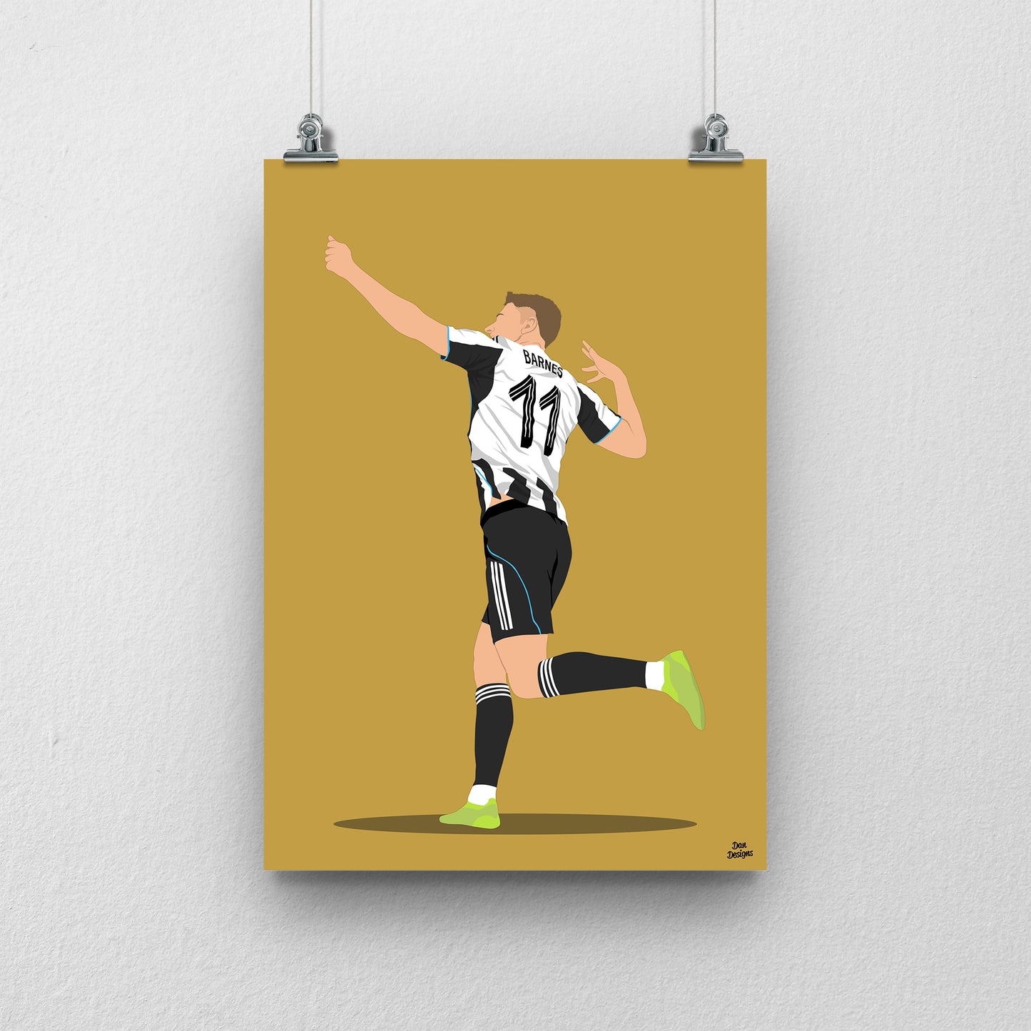 Harvey Barnes Print – Newcastle United Football Artwork