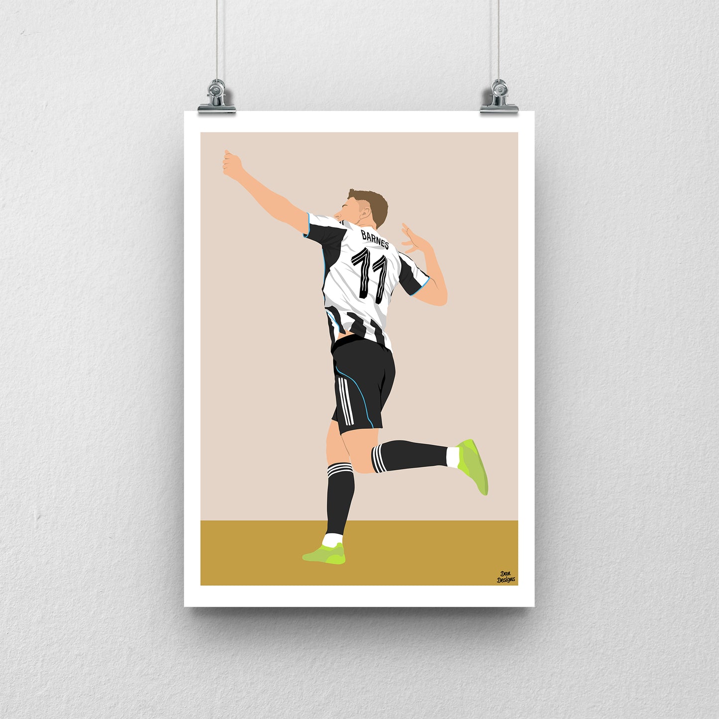 Harvey Barnes Print – Newcastle United Football Artwork