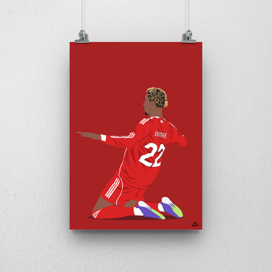 Hugo Ekitike Print | Liverpool Football Poster