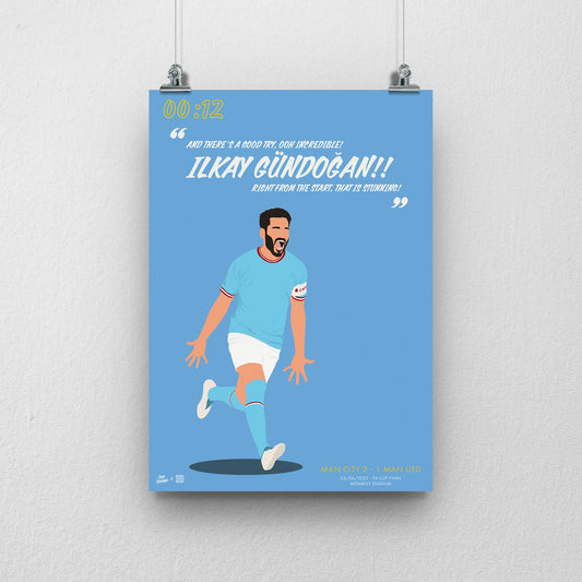Ilkay Gundogan FA Cup Print