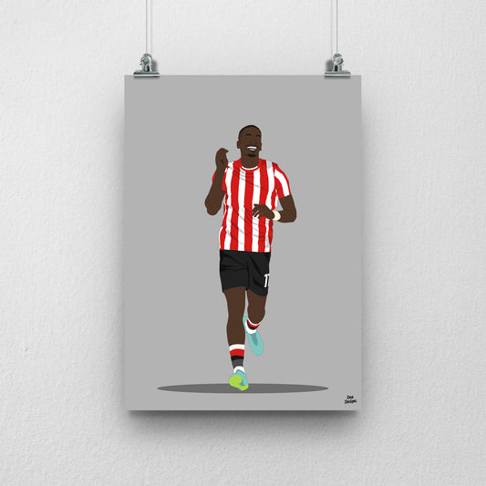 Ivan Toney Print – Brentford Football Artwork