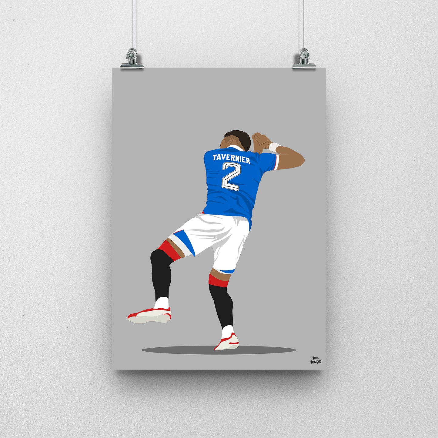 James Tavernier Rangers Print – Football Artwork