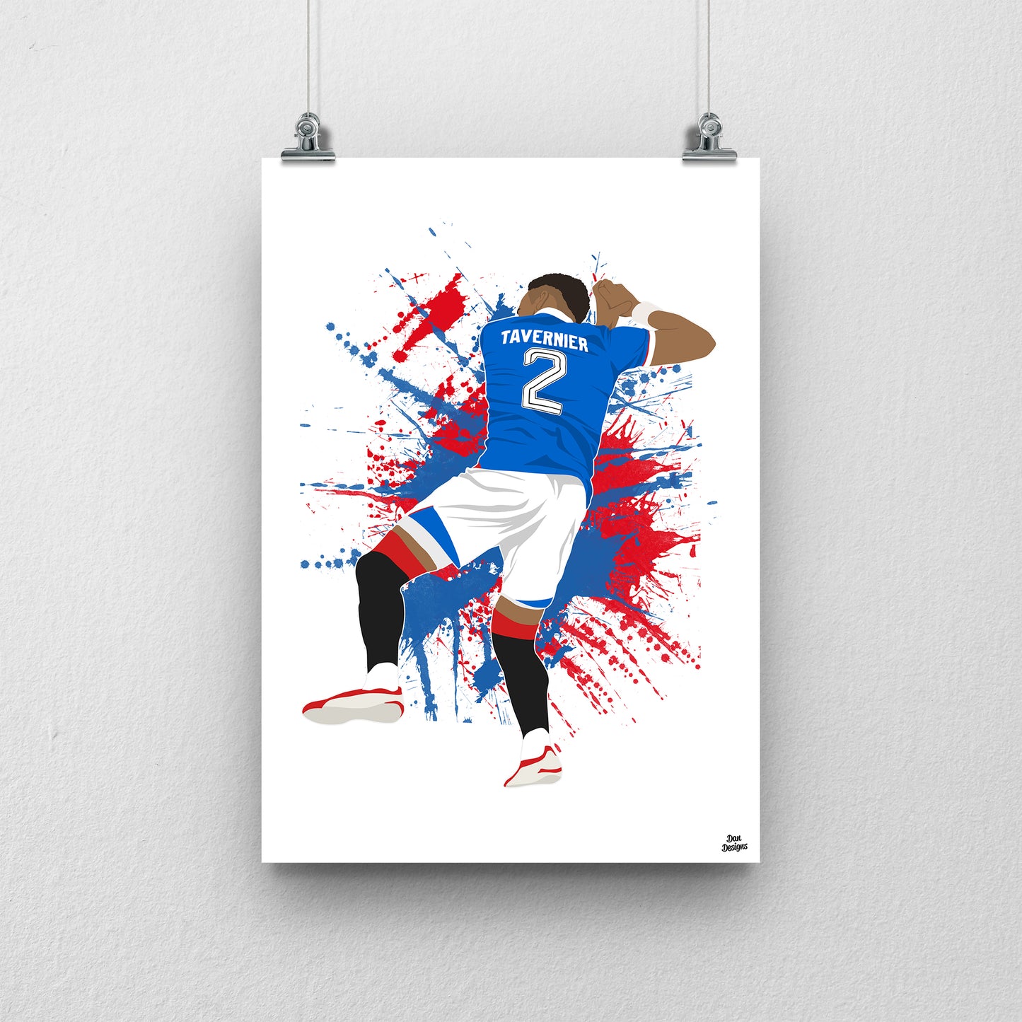James Tavernier Rangers Print – Football Artwork
