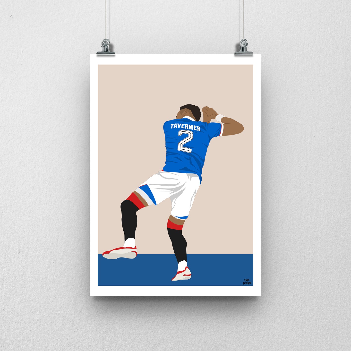 James Tavernier Rangers Print – Football Artwork