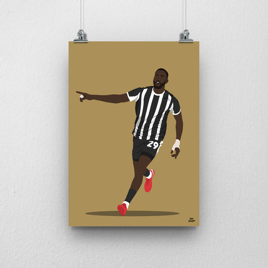 Alassana Jatta Notts County Print – Football Artwork