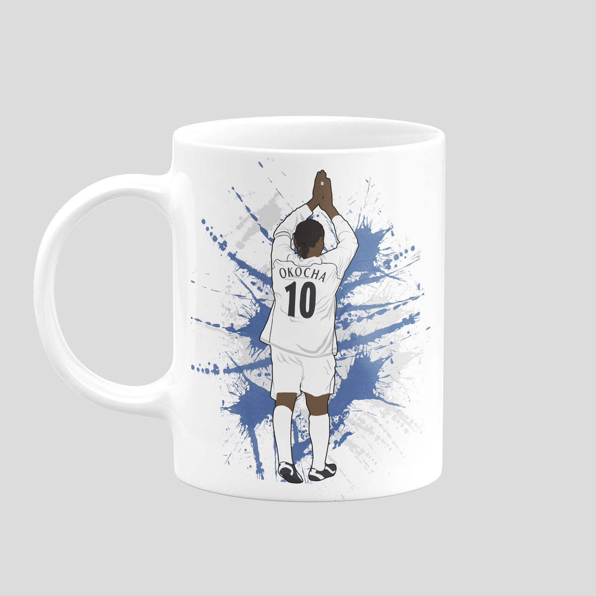 Jay-Jay Okocha Bolton Wanderers mug – original football artwork