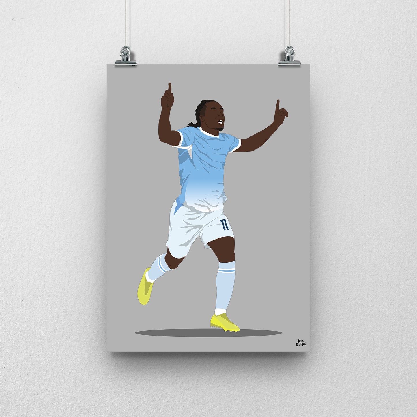 Jeremy Doku Manchester City Print – Football Artwork