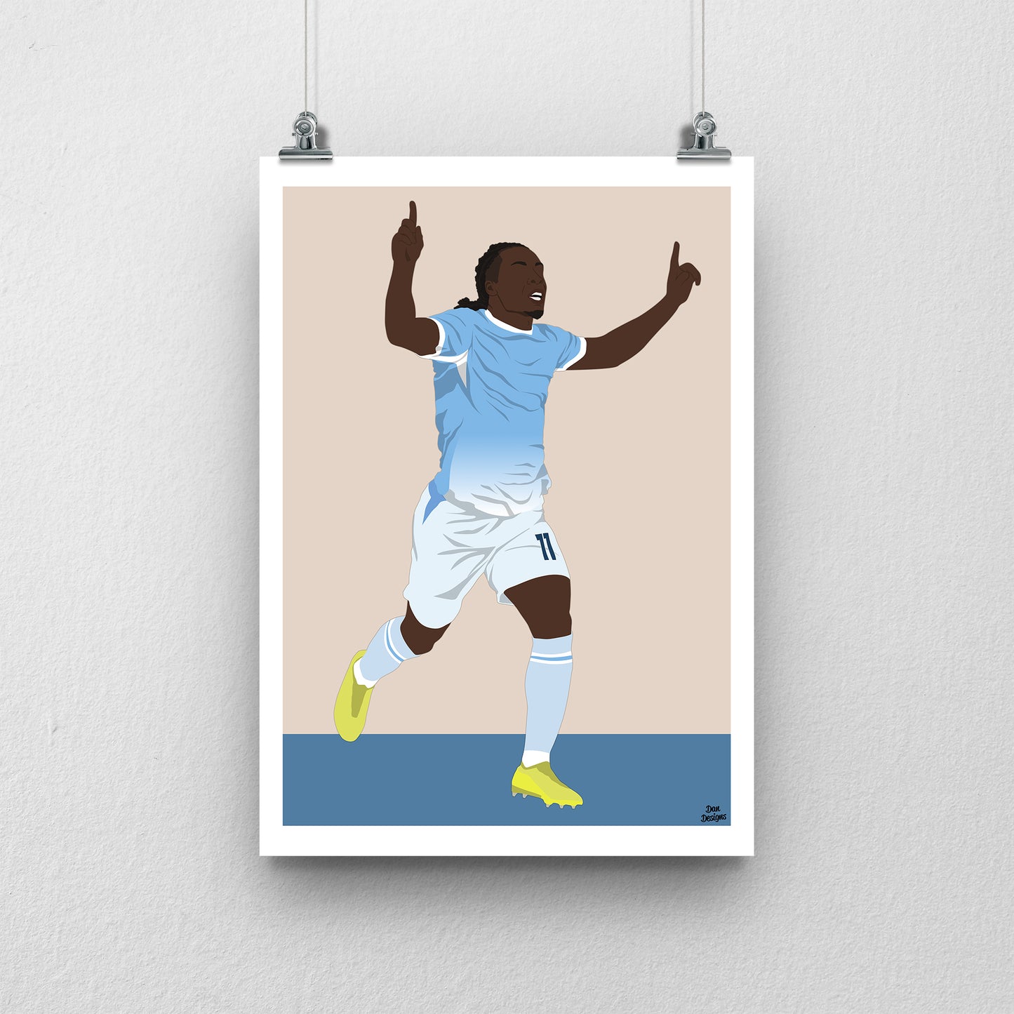 Jeremy Doku Manchester City Print – Football Artwork