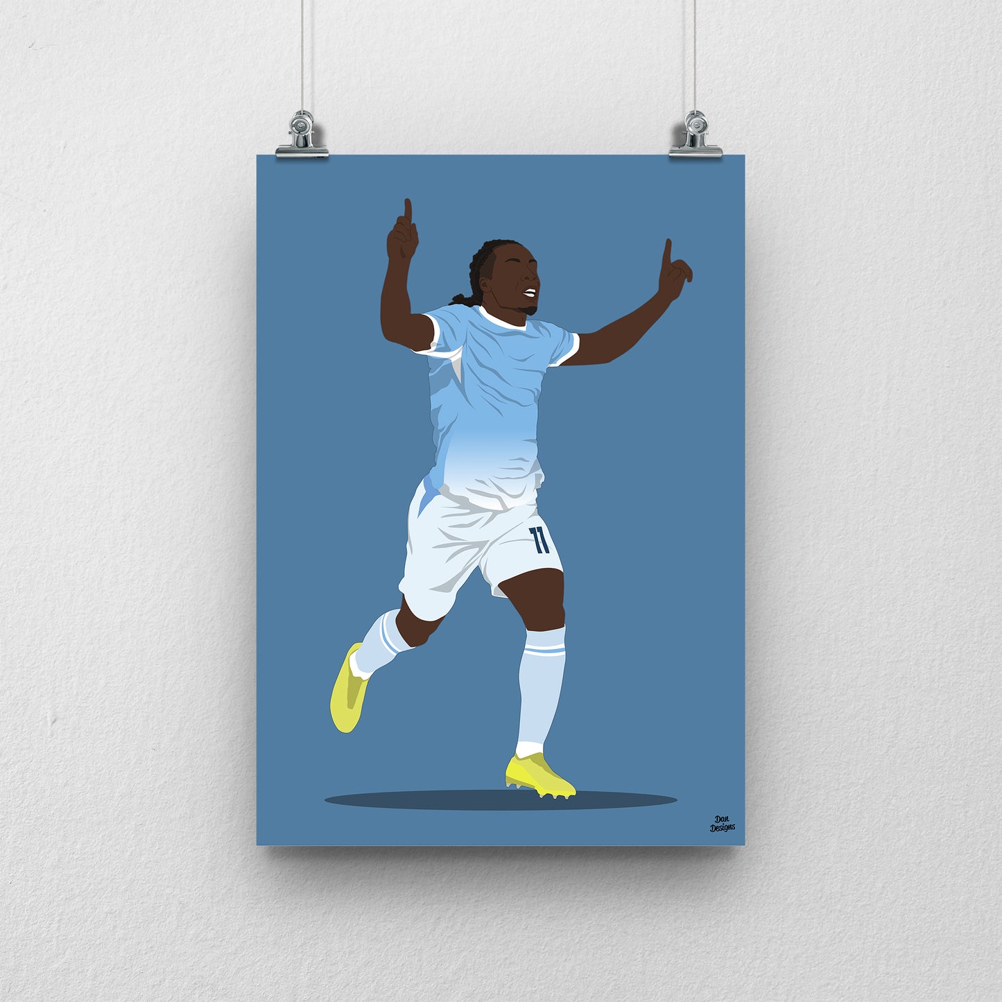 Jeremy Doku Manchester City Print – Football Artwork