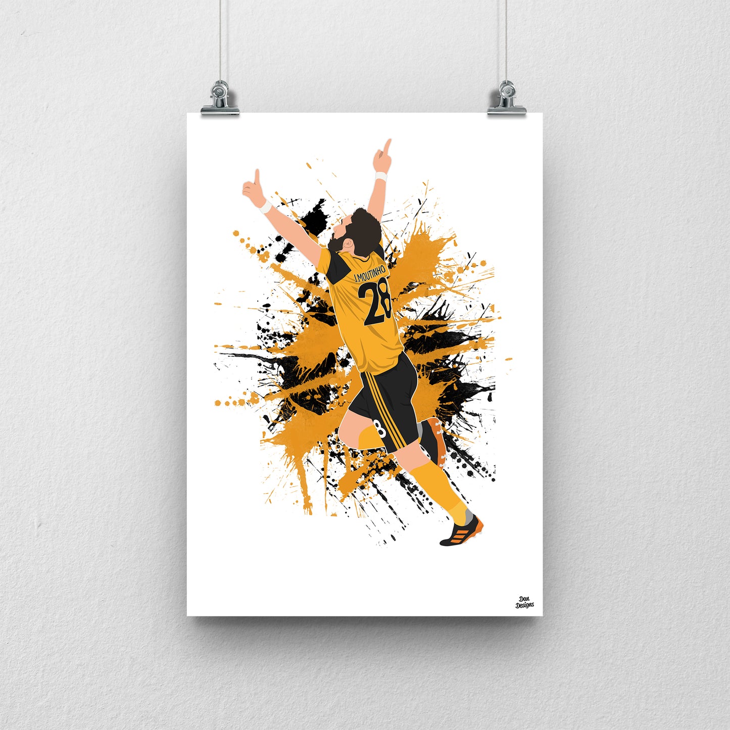 Joao Moutinho Print – Wolves Football Poster