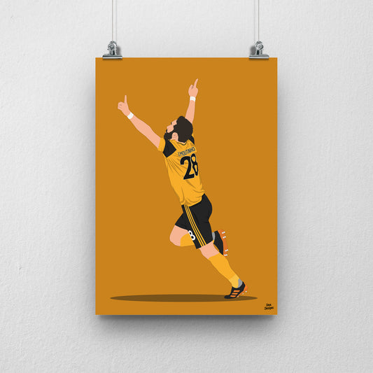 Joao Moutinho Print – Wolves Football Poster