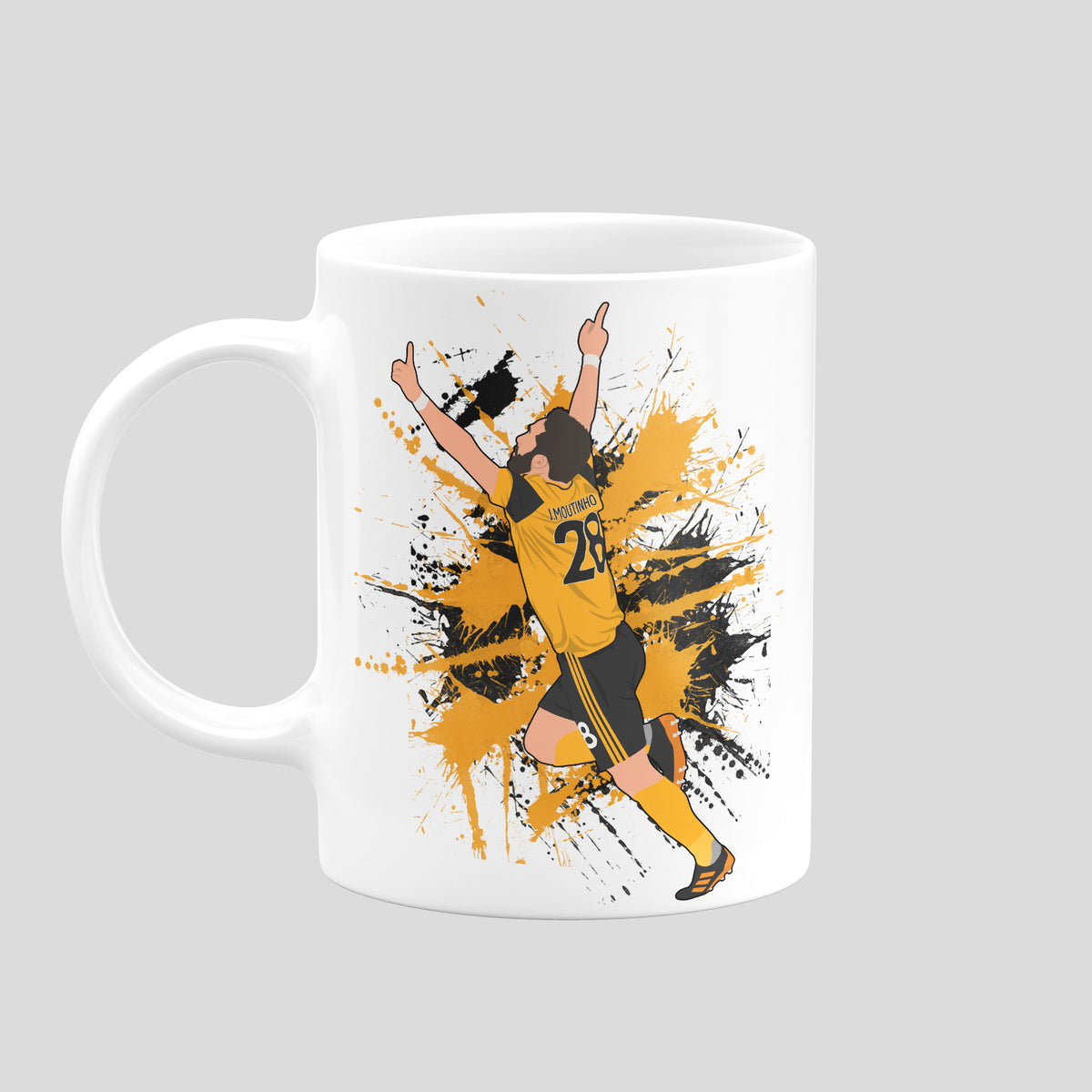 João Moutinho Wolverhampton Wanderers mug – original football artwork
