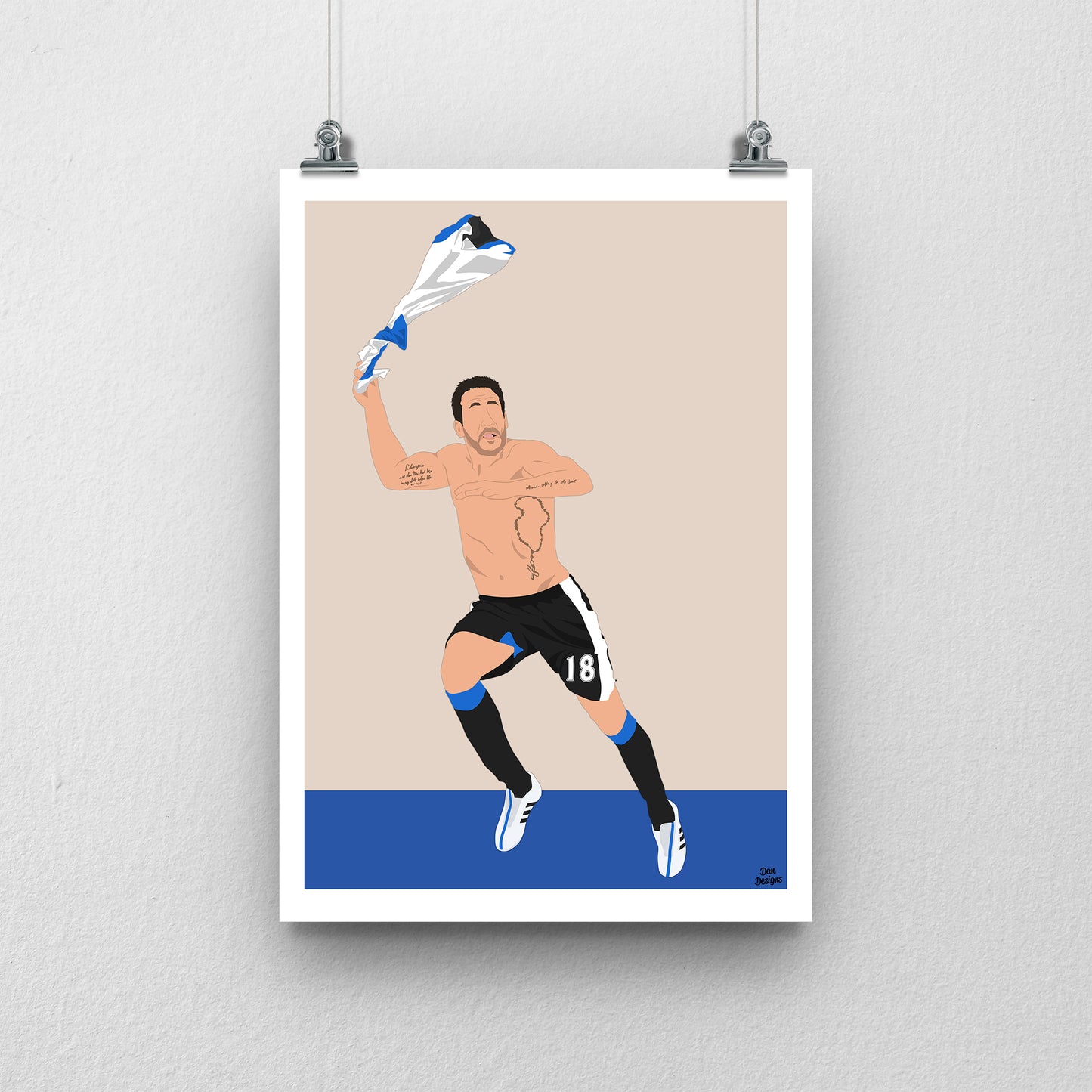 Jonas Gutierrez Print – Newcastle United Football Artwork