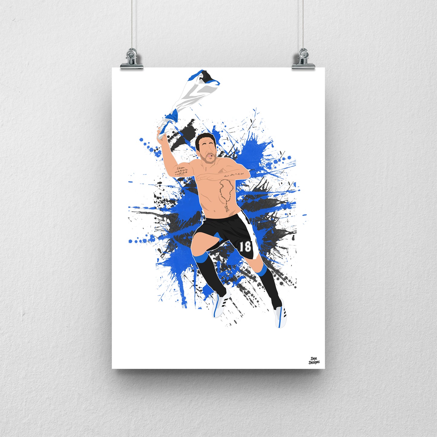 Jonas Gutierrez Print – Newcastle United Football Artwork