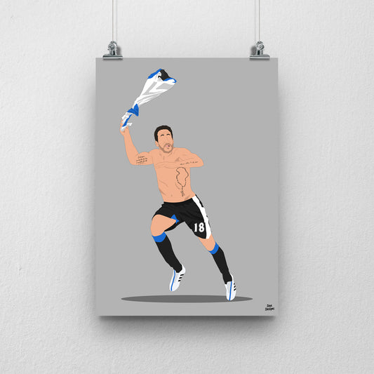 Jonas Gutierrez Print – Newcastle United Football Artwork
