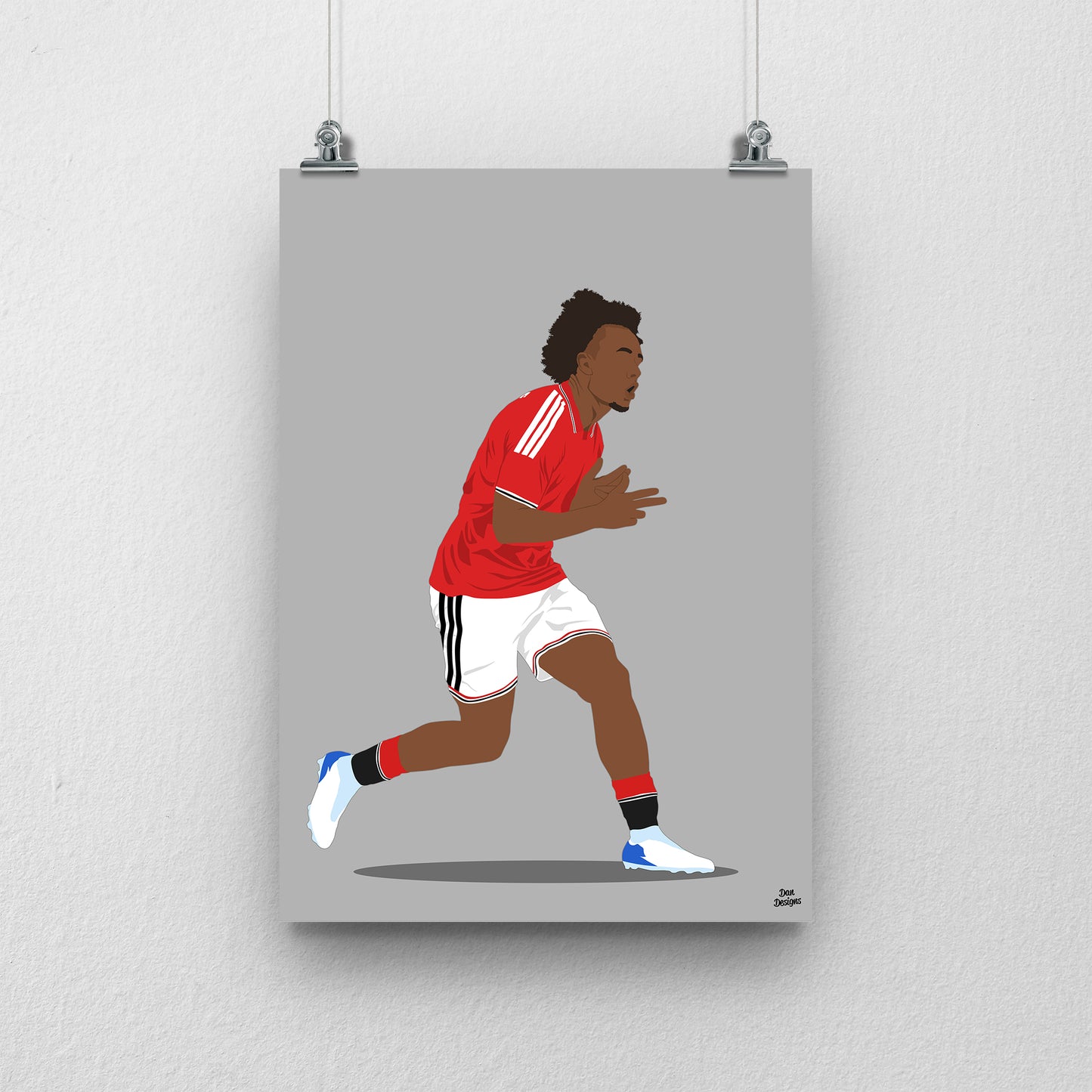 Joshua Zirkzee Manchester United Print – Football Artwork