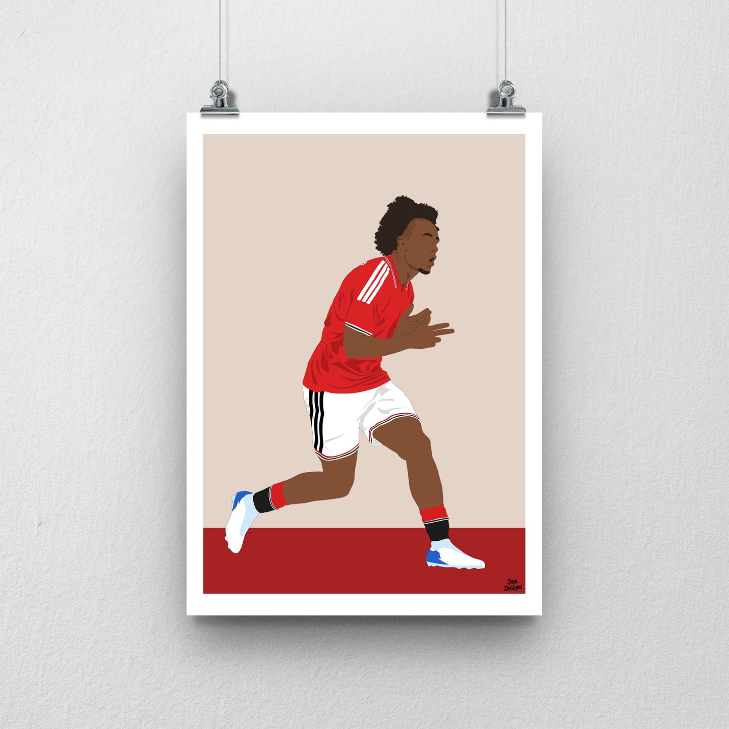 Joshua Zirkzee Manchester United Print – Football Artwork