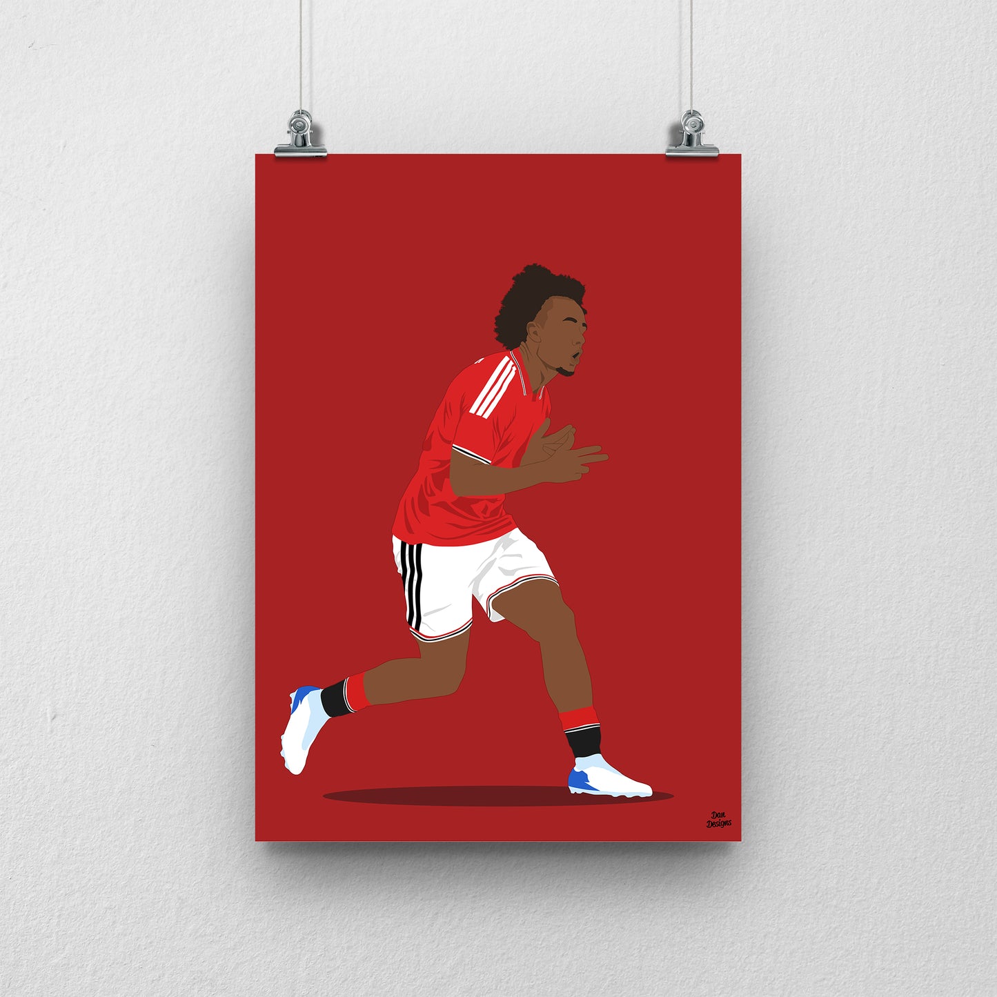 Joshua Zirkzee Manchester United Print – Football Artwork