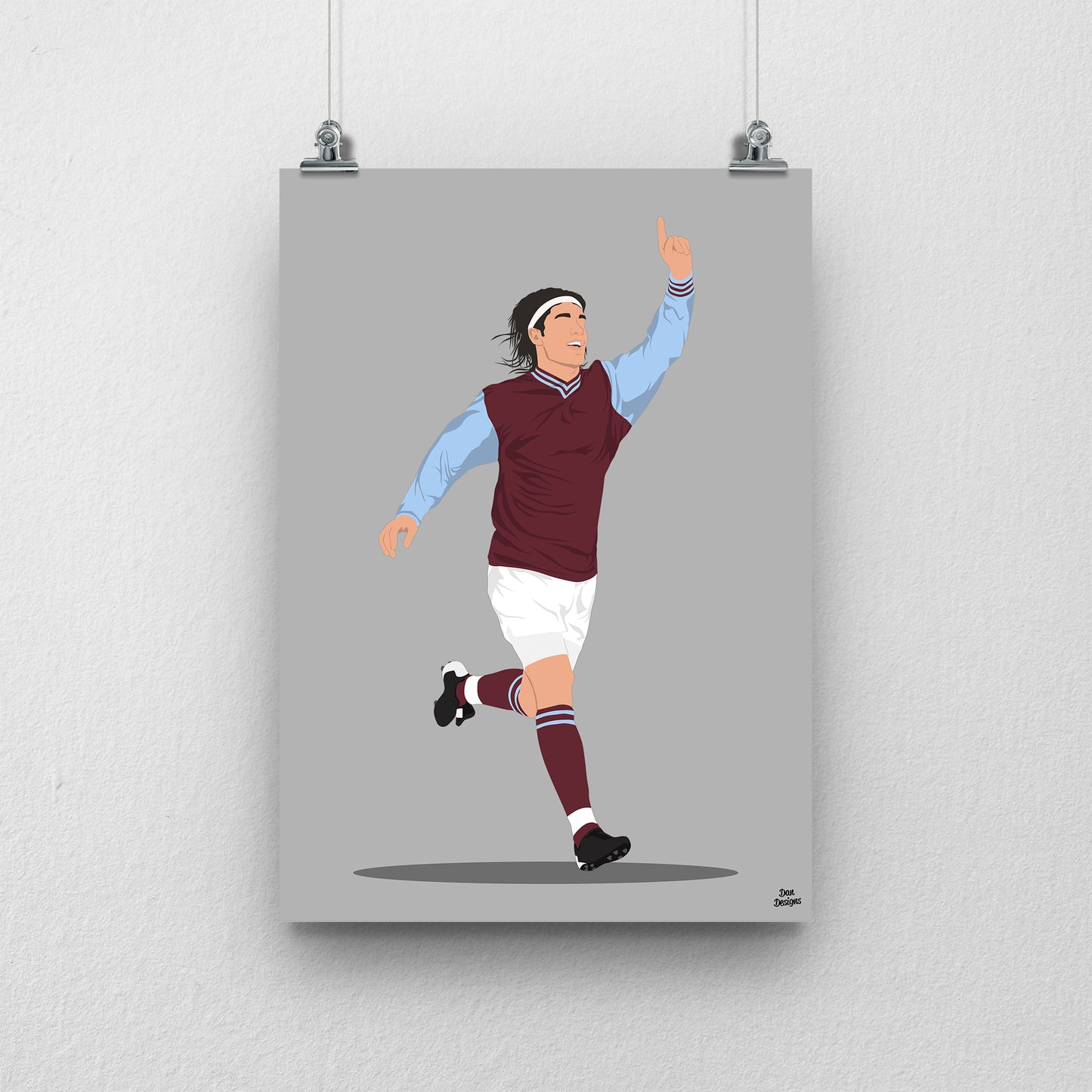Juan Pablo Angel Print – Aston Villa Artwork