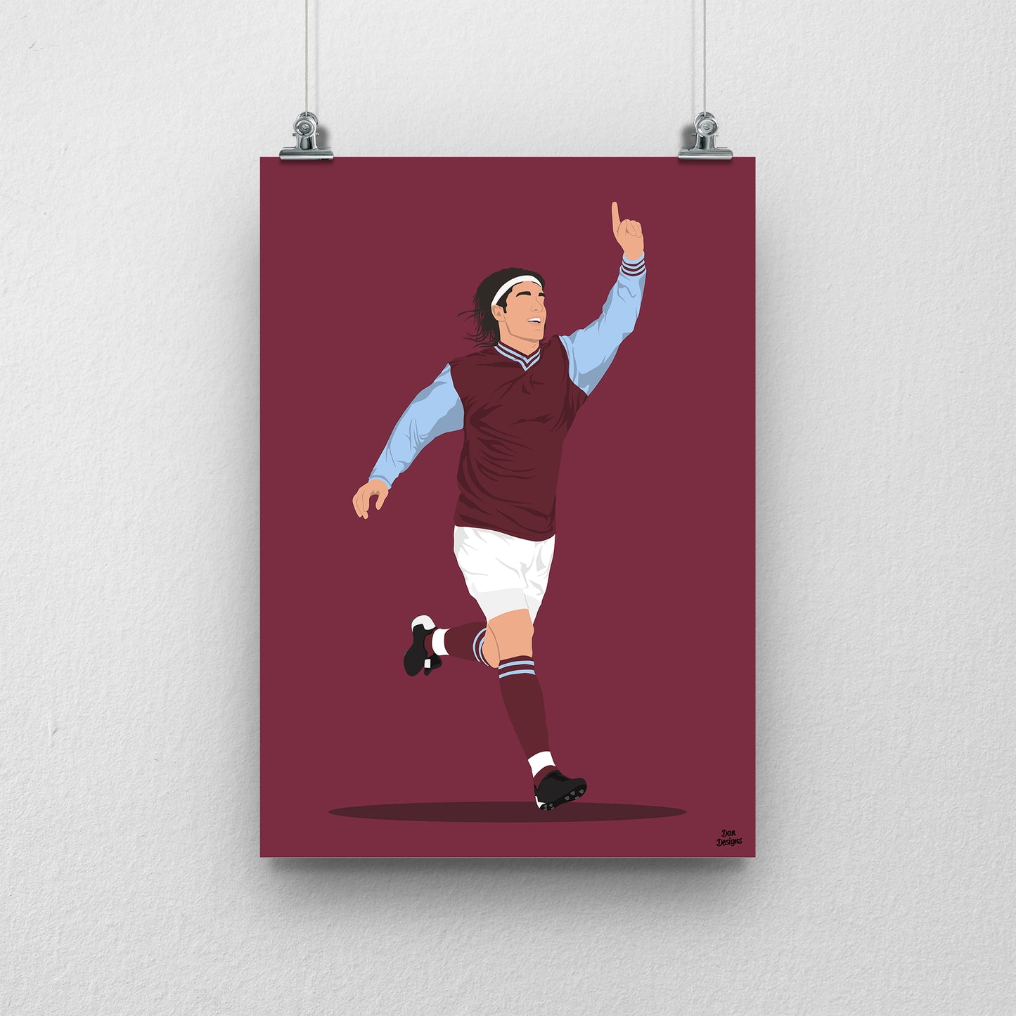 Juan Pablo Angel Print – Aston Villa Artwork