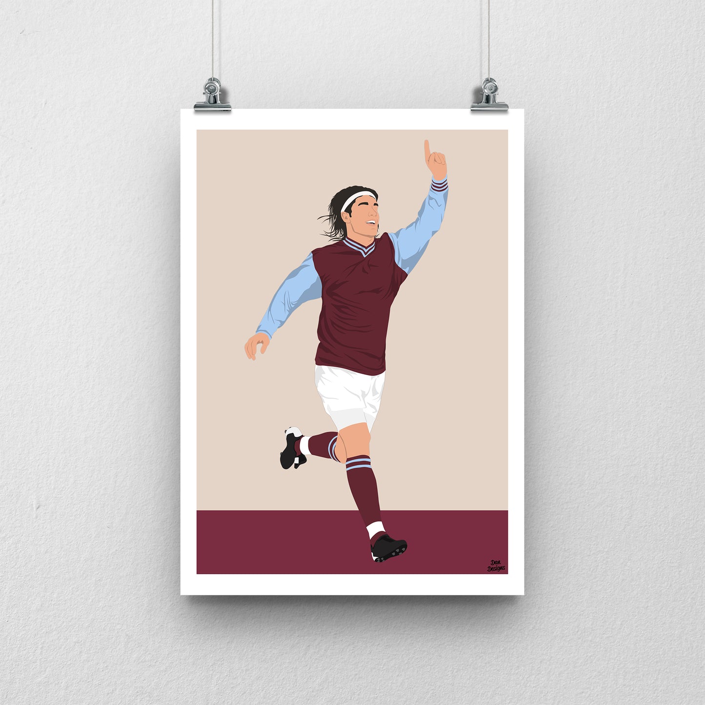 Juan Pablo Angel Print – Aston Villa Artwork