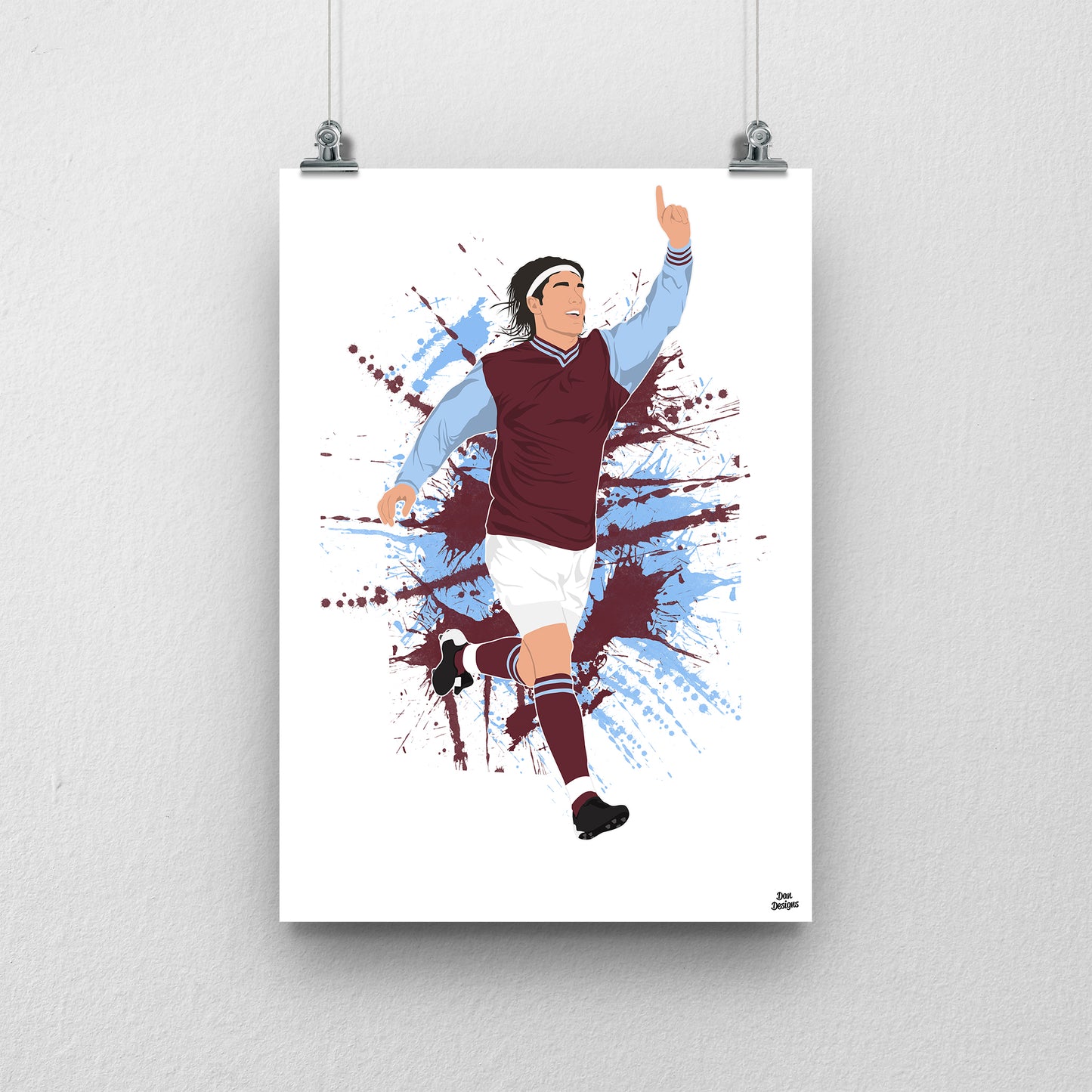 Juan Pablo Angel Print – Aston Villa Artwork