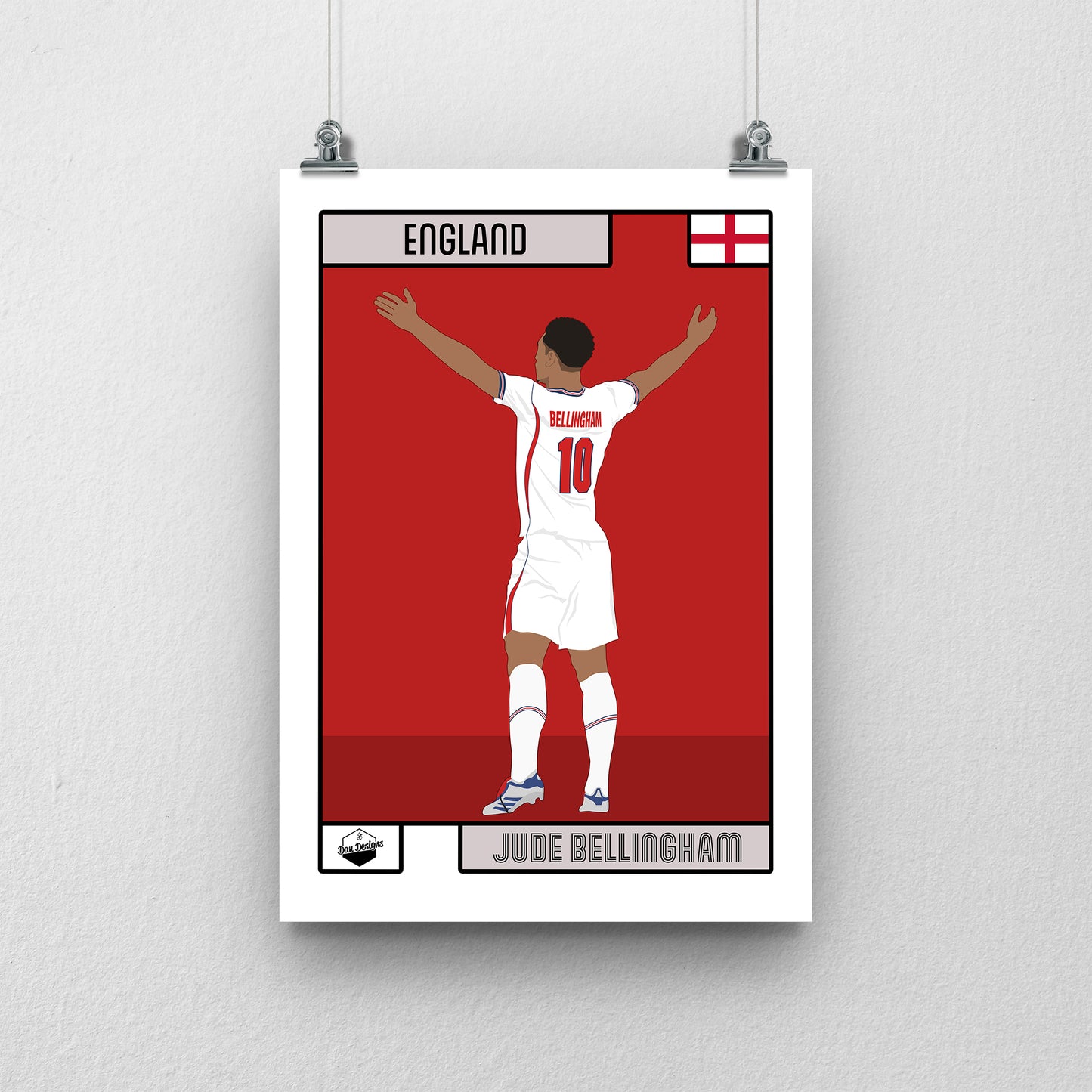Jude Bellingham Print – England World Cup 2026 Artwork