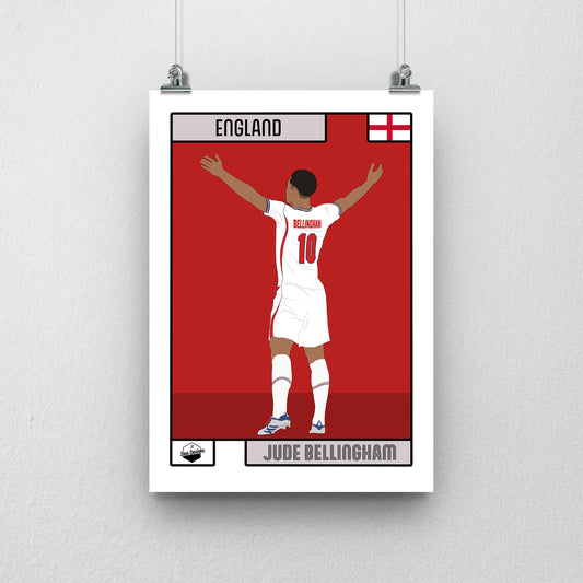 Jude Bellingham Print – England World Cup 2026 Artwork