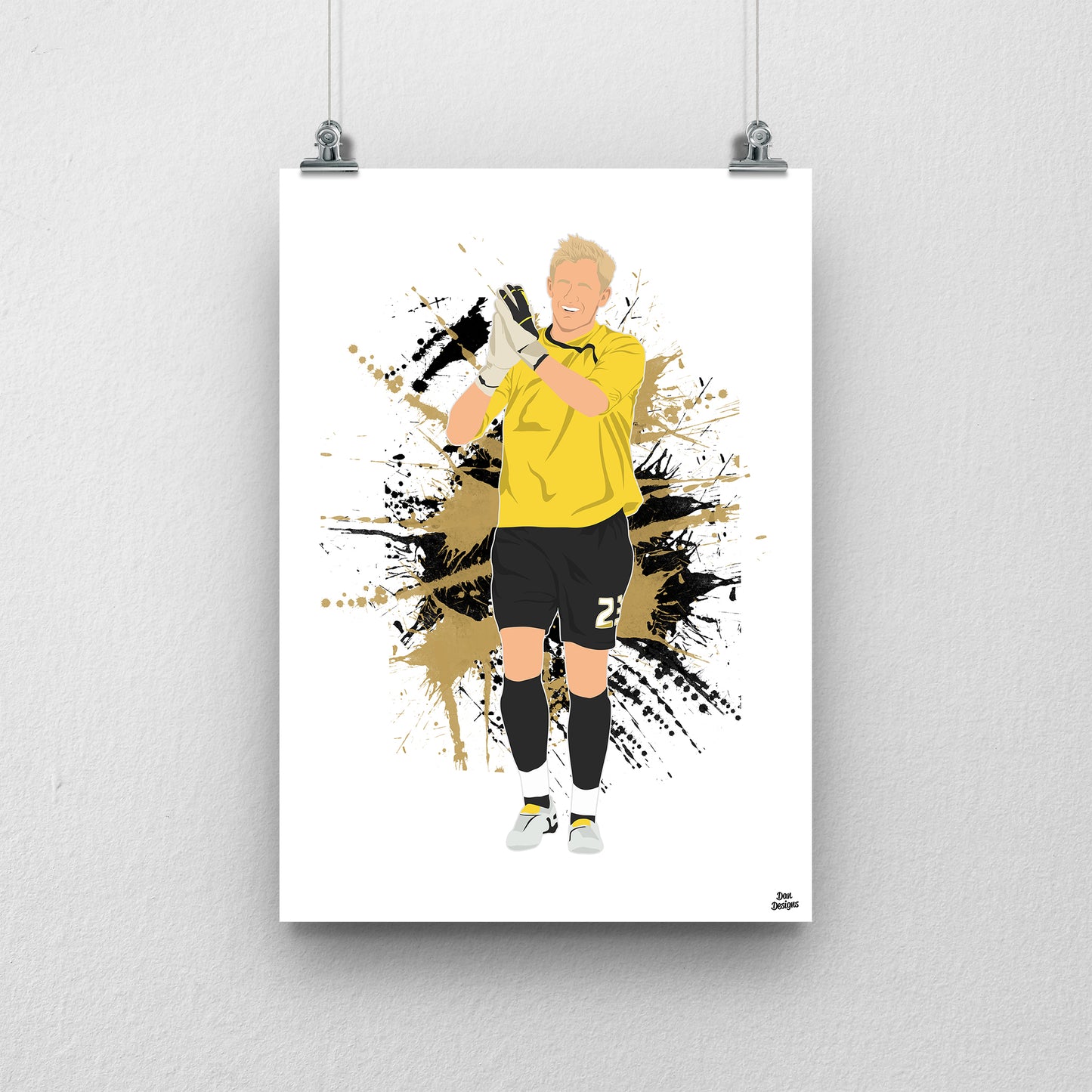 Kasper Schmeichel Notts County Print – Football Artwork