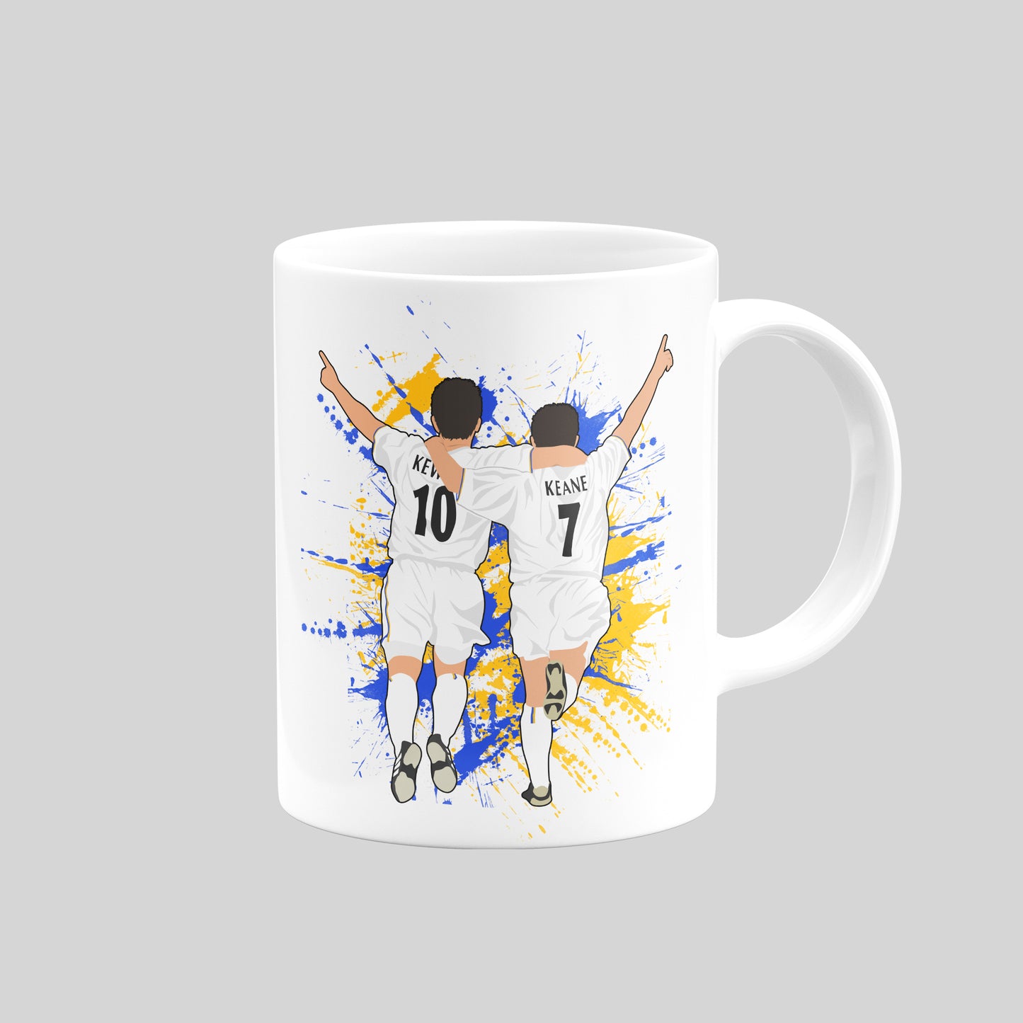 Harry Kewell and Robbie Keane Leeds Mug – Football Coffee Mug