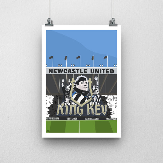 Kevin Keegan Newcastle United Tifo Print – King Kev Tribute Artwork