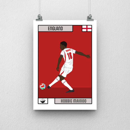 Kobbie Mainoo Print – England World Cup 2026 Artwork