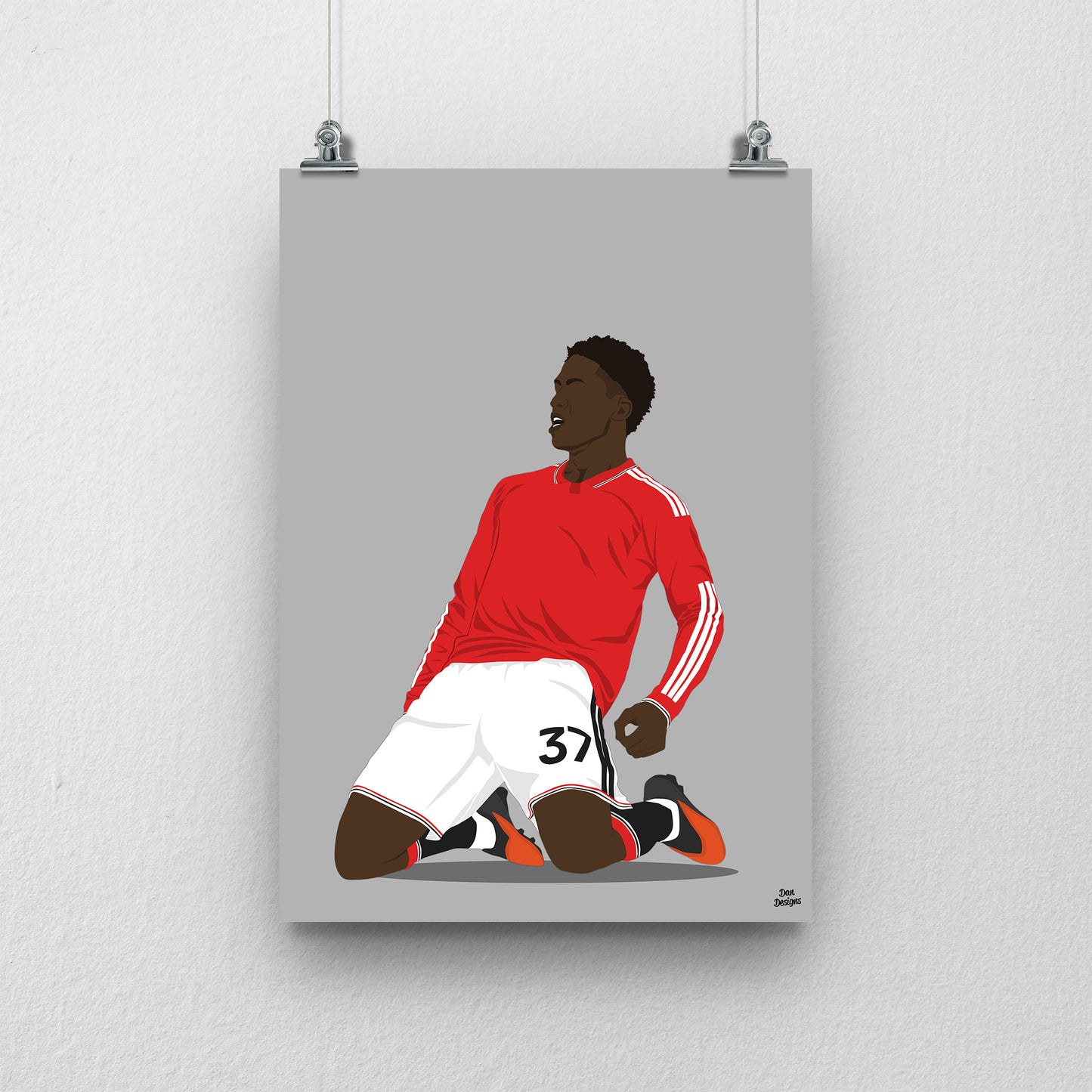 Kobbie Mainoo Manchester United Print – Football Artwork