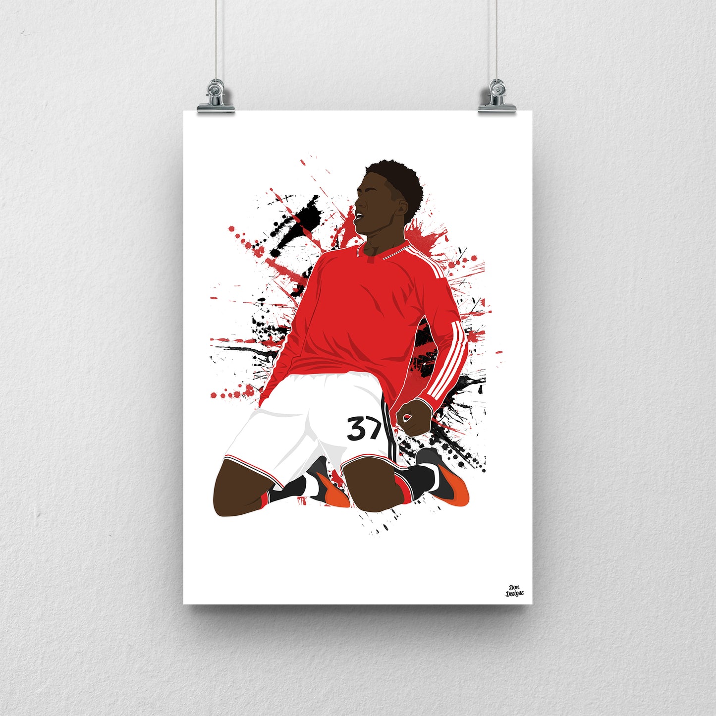 Kobbie Mainoo Manchester United Print – Football Artwork