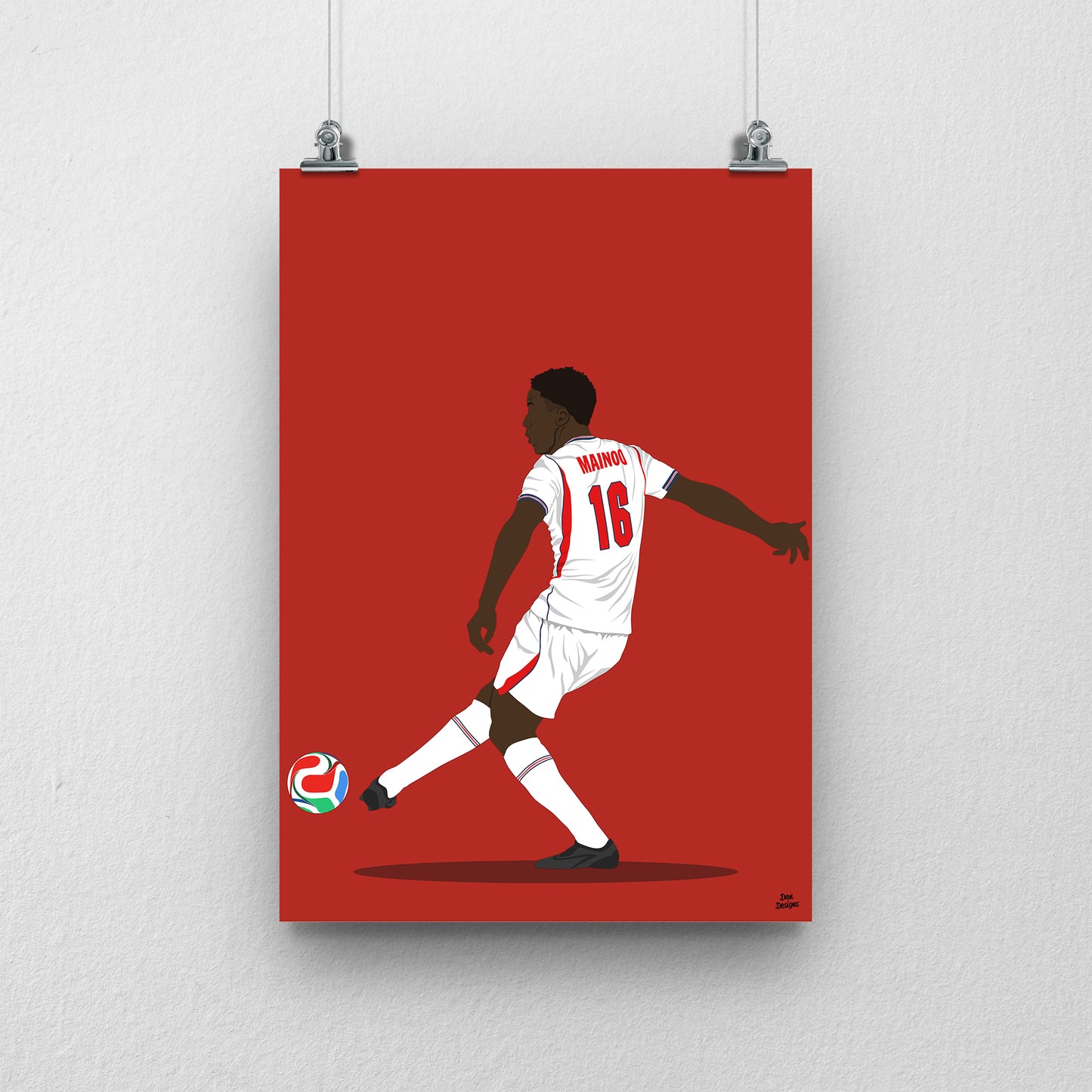 Kobbie Mainoo Print – England World Cup 2026 Artwork