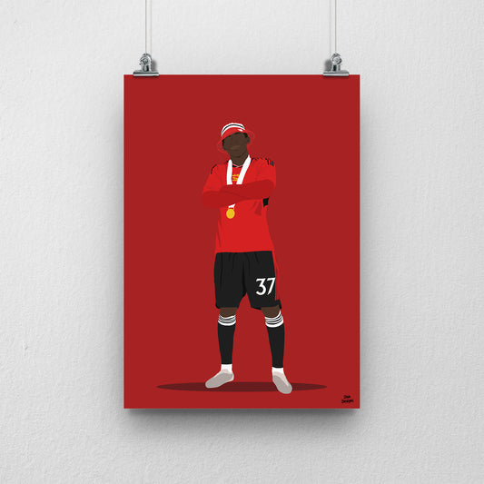 Kobbie Mainoo Manchester United Print – Football Artwork