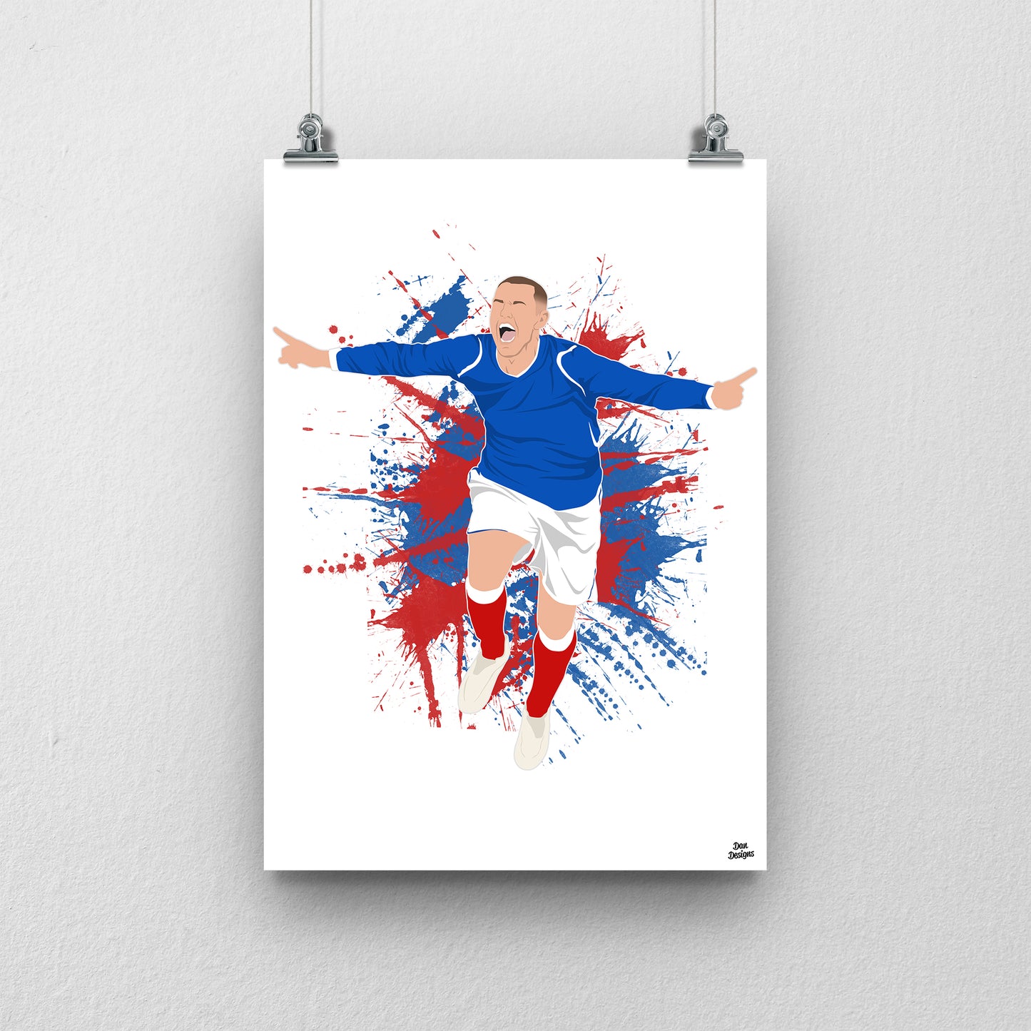 Kris Boyd Print – Rangers Record Goalscorer Artwork